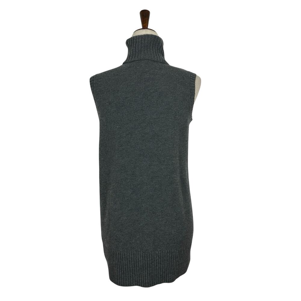 Akris Punto Top Women 6 US Grey Wool Cashmere Turtleneck Sleeveless Minimalist - Picture 3 of 14